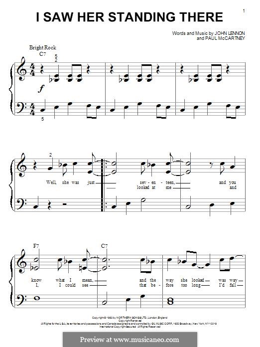 I Saw Her Standing There (The Beatles): Für Klavier by John Lennon, Paul McCartney