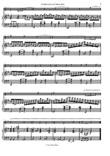 Grosser Gott, wir loben Dich: Für Flöte und Piano by folklore