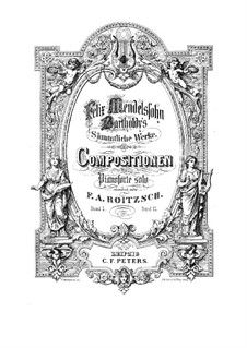 Kompositionen für Klavier: Kompositionen für Klavier by Felix Mendelssohn-Bartholdy