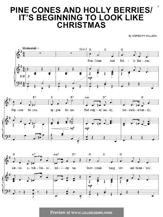 It's Beginning to Look a Lot Like Christmas (Perry Como): Für Stimme und Klavier by Meredith Willson