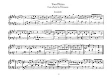 Zwei Stücke aus Suite von G. Telemann: Courante by Johann Sebastian Bach