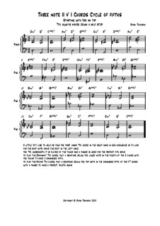 Three note II V I Chords Cycle of fifths: Starting with 3rd on top - 7th always moves down a half step by Robin Thomson