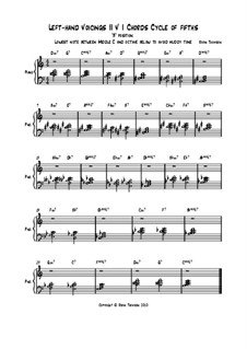 Left-hand Voicings II V I Chords Cycle of fifths: B position 7th in bass to start by Robin Thomson