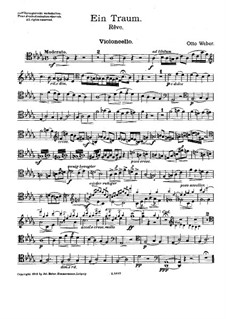 Ein Traum für Violine, Cello und Harfe: Cellostimme by Otto Weber