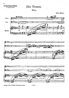 Ein Traum für Violine, Cello und Harfe: Vollpartitur by Otto Weber
