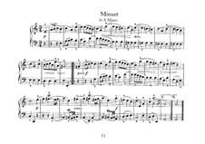 Nr.14 Menuett in a-Moll, BWV Anh.120: Cembalo by Johann Sebastian Bach