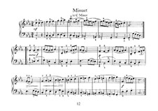 Nr.15 Menuett in c-moll, BWV Anh.121: Cembalo by Johann Sebastian Bach