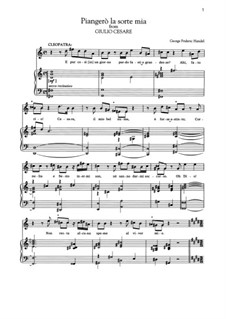 Julius Cäsar, HWV 17: Piangerò la sorte mia by Georg Friedrich Händel