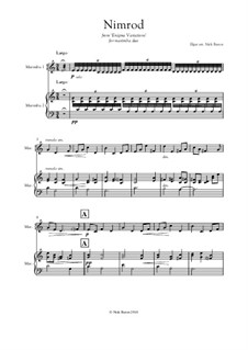 Variation Nr.9 'Nimrod': For marimba duo by Edward Elgar
