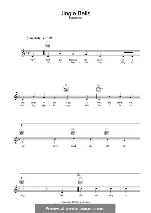 Vocal version: Melodische Linie by James Lord Pierpont