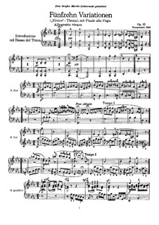 Fünfzehn Variationen und Fuge über ein eigenes Thema (Eroica-Variationen), Op.35: Für Klavier by Ludwig van Beethoven