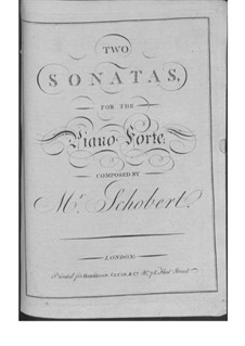 Zwei Sonaten für Cembalo und Violine ad libitum, Op.1: Version für Klavier by Johann Schobert