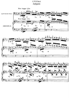 Solfeggietto, H 220 Wq 117:2: Für einen Interpreten oder Linke Hand allein by Carl Philipp Emanuel Bach