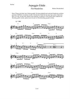 Arpeggio-Etüde für Mandoline: Arpeggio-Etüde für Mandoline by Michael Reichenbach