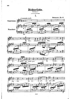 Nr.1 Im wunderschönen Monat Mai: Klavierauszug mit Singstimmen (auf Deutsch) by Robert Schumann