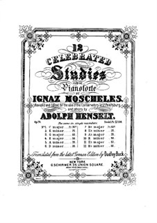 Vierundzwanzig Etüden für Klavier, Op.70: Nr.1-12 by Ignaz Moscheles
