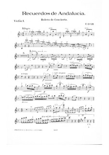 Recuerdos de Andalucía: Streicherstimmen by Eduardo Ocón