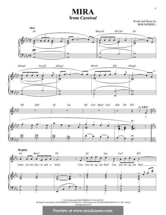 Mira (from Carnival): Mira (from Carnival) by Bob Merrill