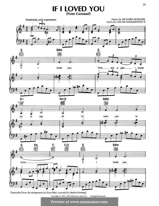 If I Loved You (from Carousel): Für Stimme und Klavier by Richard Rodgers