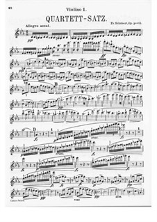 Streichquartett Nr.12 in c-Moll, D.703: Violinstimme I by Franz Schubert