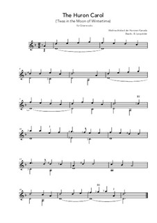 The Huron Carol: For guitar solo (d minor) by folklore