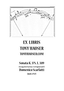 Sonate Nr.389 in G-Dur, K.375 L.389 P.414: Für Gitarre by Domenico Scarlatti