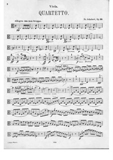 Streichquartett Nr.13 in a-Moll 'Rosamunde', D.804 Op.29: Bratschenstimme by Franz Schubert