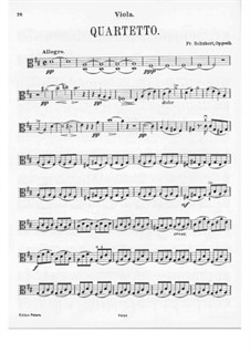 Streichquartett Nr.7 in D-Dur, D.94: Bratschenstimme by Franz Schubert