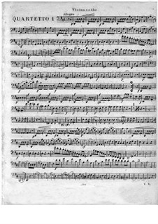 Quartett für Flöte und Streicher, Op.51: Nr.1-3, Cellostimme by Georg Abraham Schneider