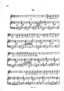 Nr.11 Ein Jüngling liebt ein Mädchen: Klavierauszug mit Singstimmen by Robert Schumann