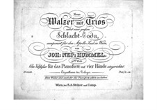 Neue Walzer, Op.91: Für Klavier, vierhändig by Johann Nepomuk Hummel
