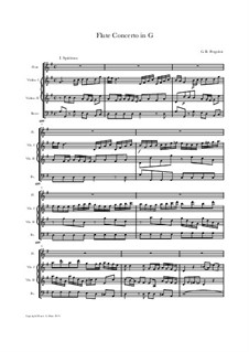 Flötenkonzert in G-Dur: Score, parts by Giovanni Battista Pergolesi