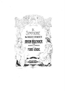 Sinfonie Nr.9 in d-Moll, WAB 109: Bearbeitung für Klavier by Anton Bruckner