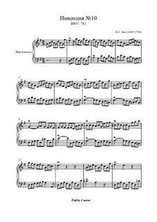 Nr.10 in G-dur, BWV 781: Für Klavier by Johann Sebastian Bach