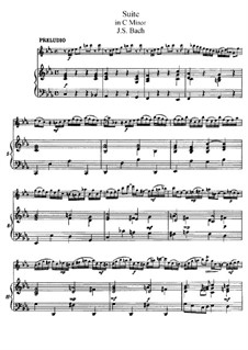 Suite für Laute (oder Cembalo), BWV 997: Bearbeitung für Laute und Klavier by Johann Sebastian Bach