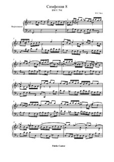 Nr.8 in F-Dur, BWV 794: Für Klavier by Johann Sebastian Bach