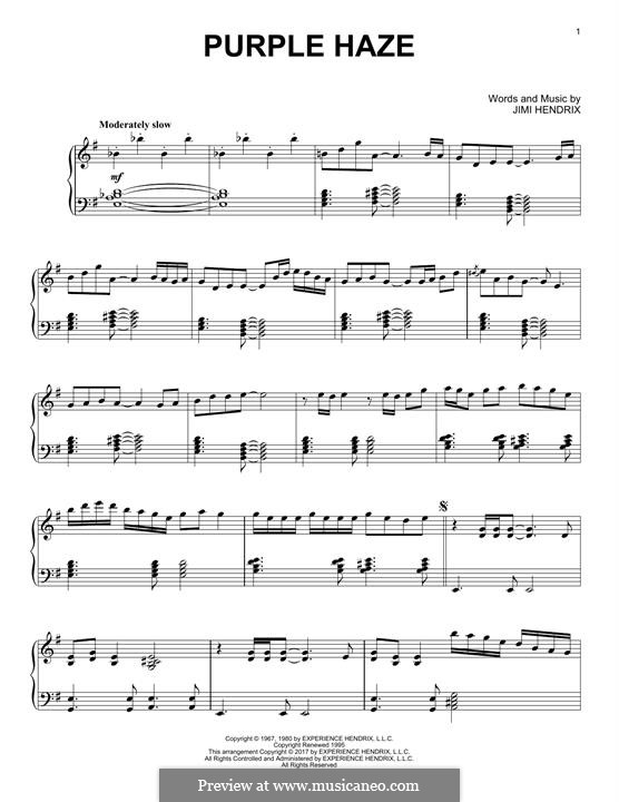 Vocal-instrumental version: Für Klavier (jazz version) by Jimi Hendrix