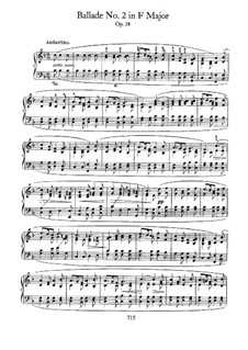 Ballade Nr.2 in F-Dur, Op.38: Für Klavier by Frédéric Chopin