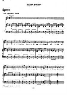 Mitternacht, TH 91: Für Stimme und Klavier by Pjotr Tschaikowski