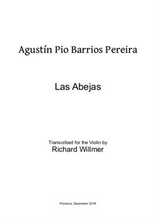 Die Bienen, Op.15: Die Bienen by Agustín Pío Barrios Mangoré