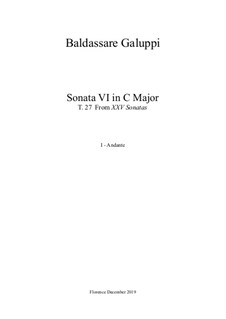 Sonate für Cembalo in C-Dur, Illy No.27: Für Klavier by Baldassare Galuppi
