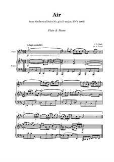 Arie: Version für Flöte und Klavier by Johann Sebastian Bach