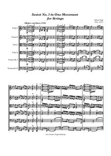 Sextet No.3 in One Movement for Strings: Sextet No.3 in One Movement for Strings by Jordan Grigg