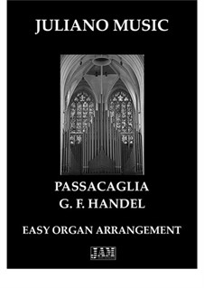 Suite Nr.7 in g-Moll, HWV 432: Passacaglia, for easy organ - C version by Georg Friedrich Händel