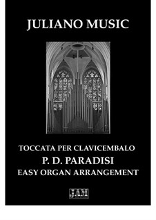 Sonate in A-Dur: Toccata, for easy organ - C version by Pietro Domenico Paradies