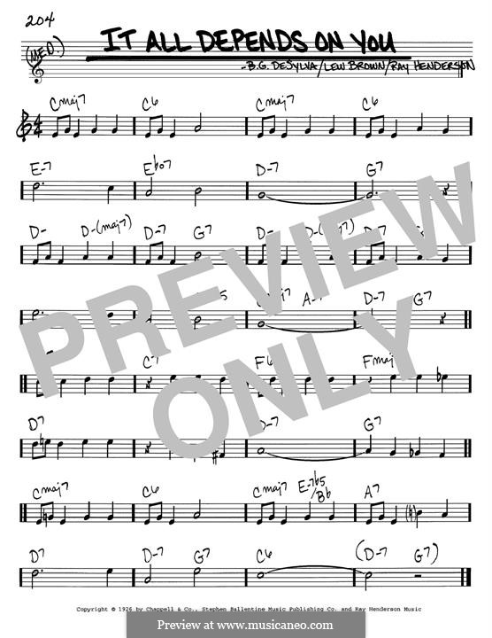 It All Depends on You (Al Jolson): Für Gitarre by Ray Henderson
