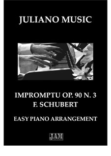 Vier Impromptus für Klavier, D.899 Op.90: Impromptu No.3 (Easy Piano - C Version) by Franz Schubert