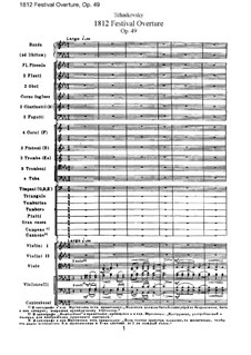1812. Festliche Ouvertüre, TH 49 Op.49: Vollpartitur by Pjotr Tschaikowski
