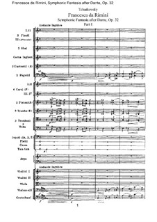 Francesca da Rimini, TH 46 Op.32: Vollpartitur by Pjotr Tschaikowski