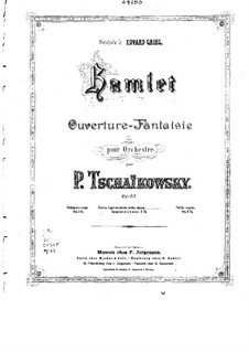Hamlet. Ouvertüre-Fantasie, TH 53 Op.67: Für Klavier, vierhändig by Pjotr Tschaikowski